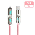 Cabo de carregamento rápido USB tipo C 4 em 1 de silicone de 240 W 5A USB, para Iphone e android