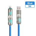 Cabo de carregamento rápido USB tipo C 4 em 1 de silicone de 240 W 5A USB, para Iphone e android